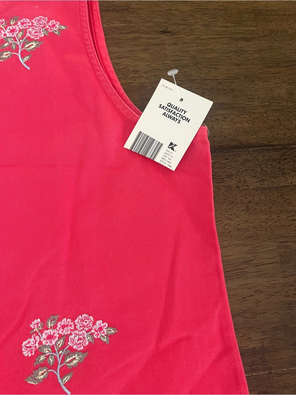 Pink Floral Shift Dress Cottagecore pockets Vintage Cotton Casual Flowers Medium - Picture 3 of 9